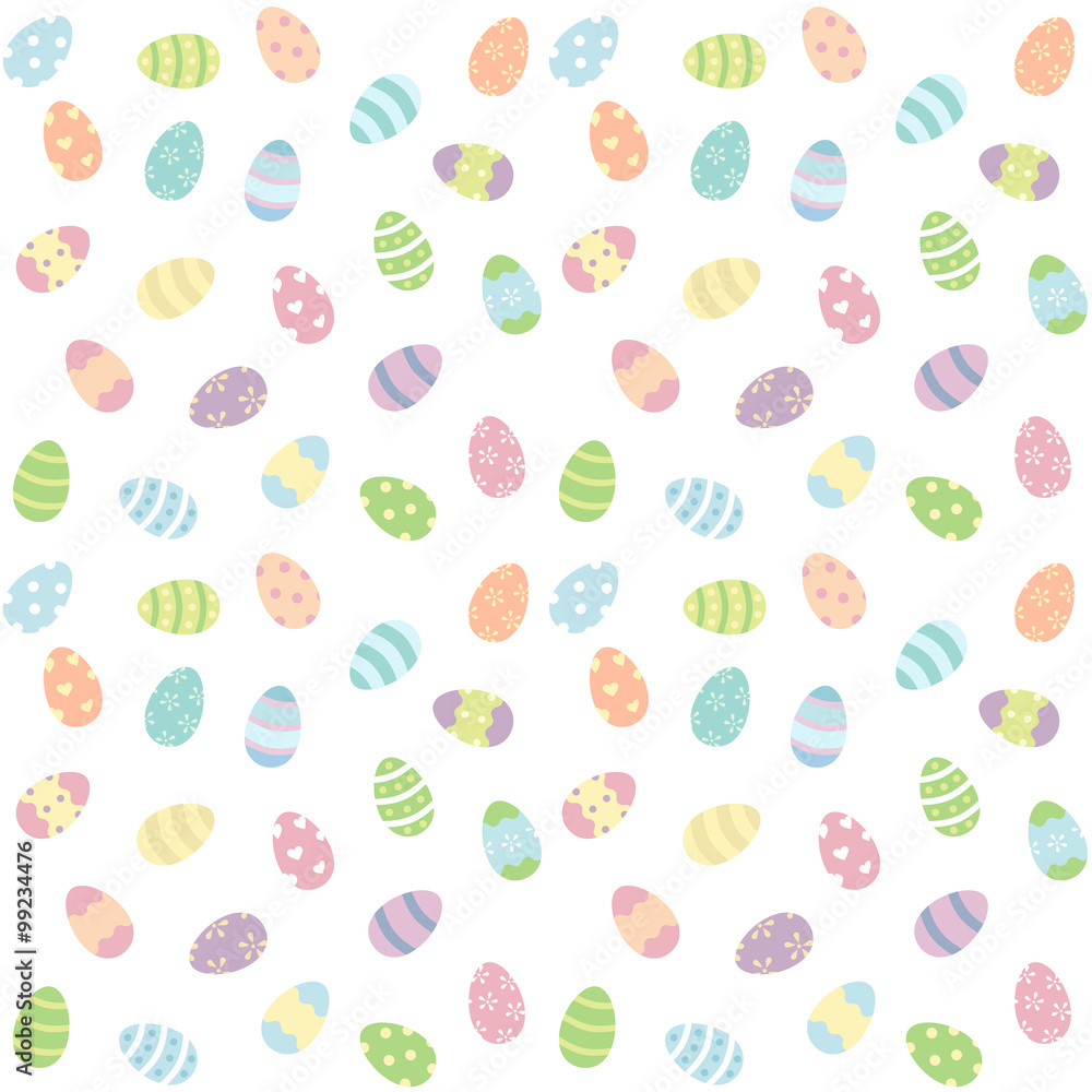 Pastel easter eggs seamless pattern vector