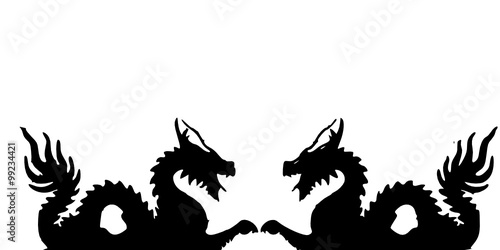 2 asian dragons 