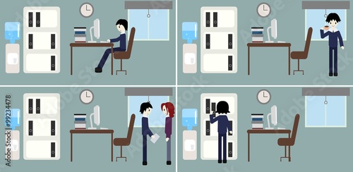 Office work situations