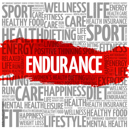 ENDURANCE word cloud background, health concept
