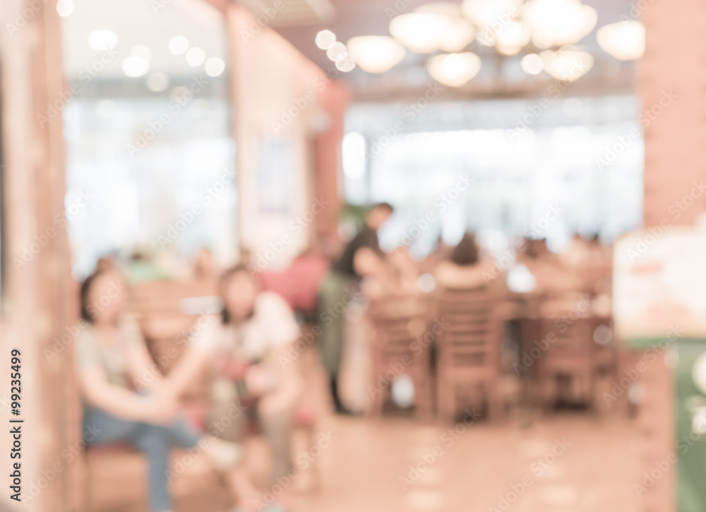 blurred restaurent