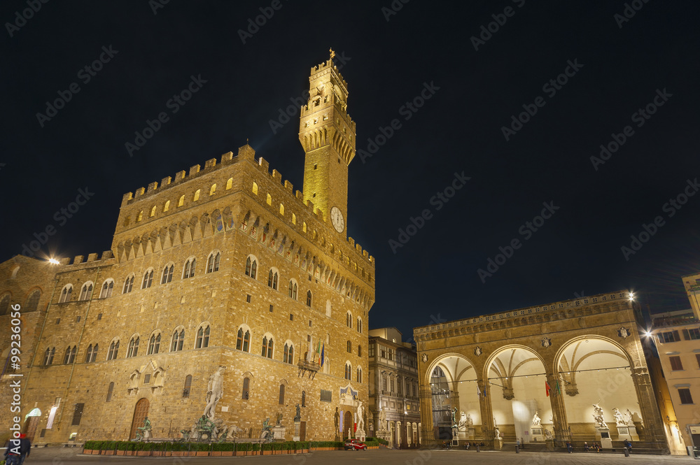 Palazzo Vecchio and town hall building in Florence, Tuscany, Italy