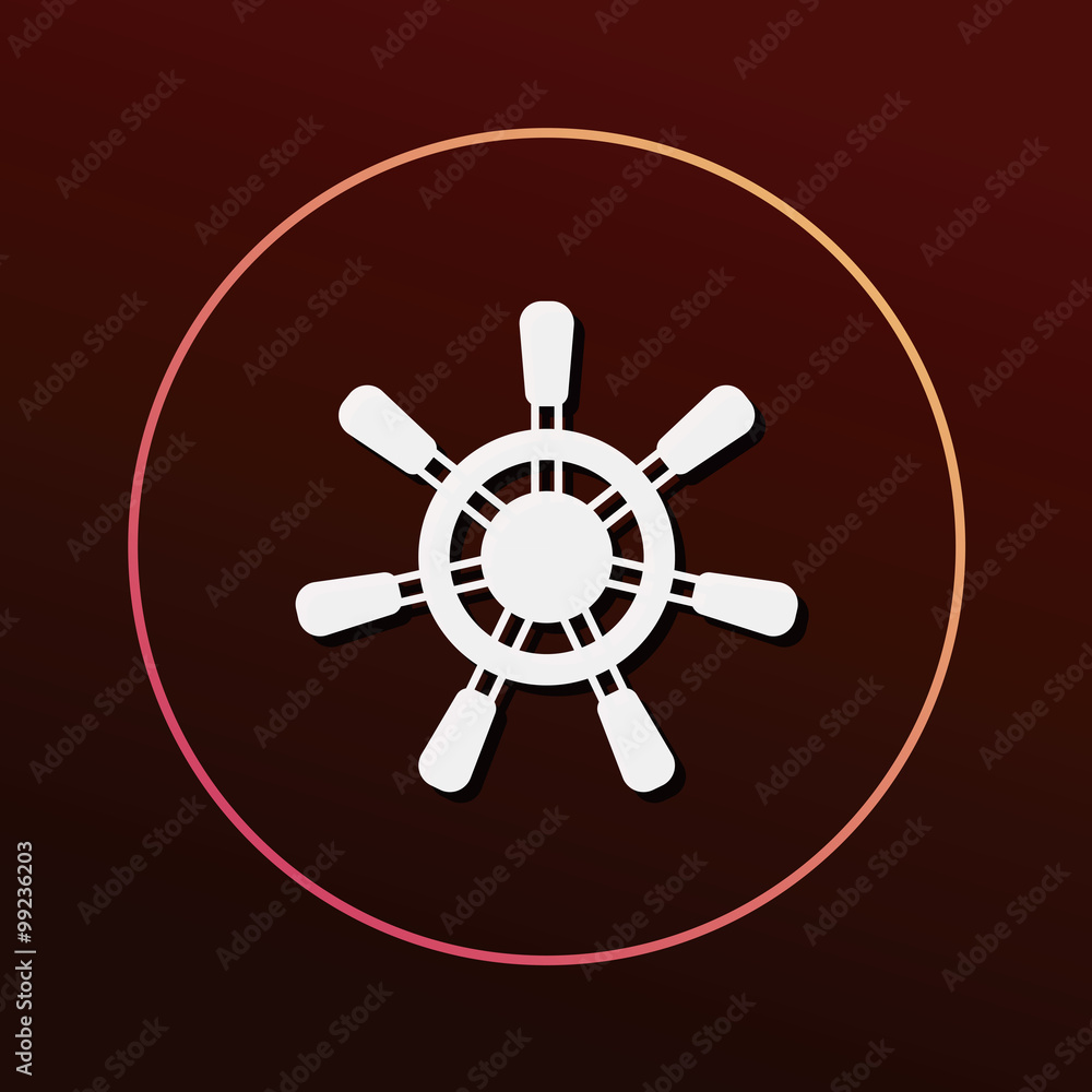 Obraz premium Rudder icon