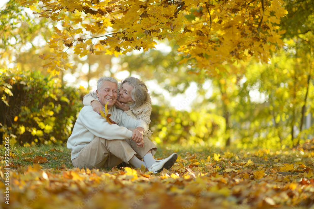Senior couple in park Senior couple in park