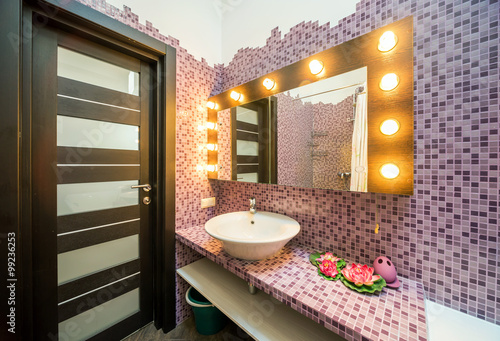 Modern bathroom in stylish flat