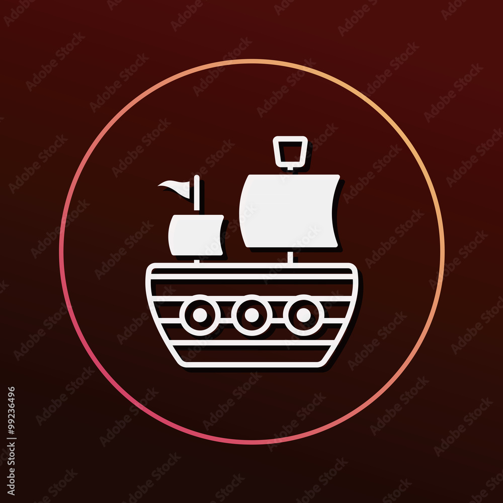 pirate ship icon pirate ship icon