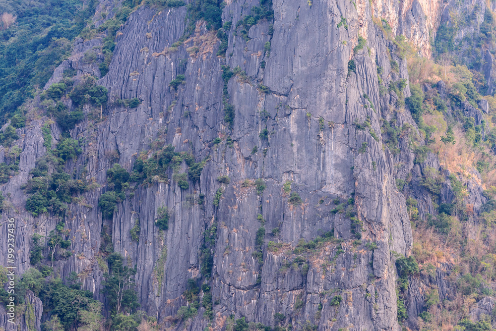 Mountain stone cliff texture.