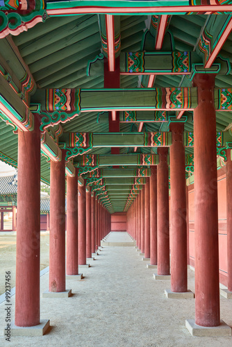 Wallpaper Mural wooden pillars in a row Torontodigital.ca