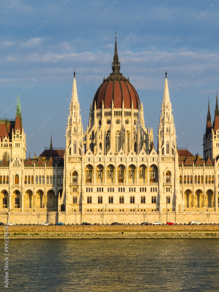 The Hungarian Parliament on a sunset, Budapest, Hungary