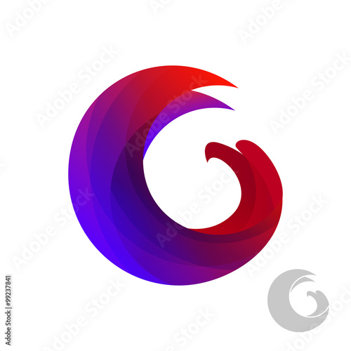 Eagle Logo Icon Design. Abstract colorful eagle on the bright background.