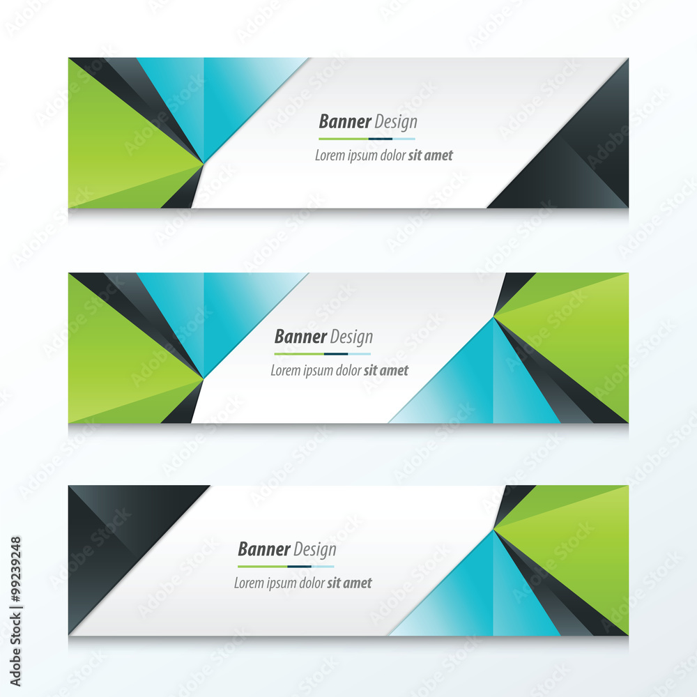 Naklejka premium Triangle Banner