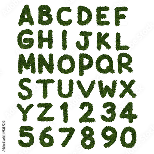 green grass alphabet 