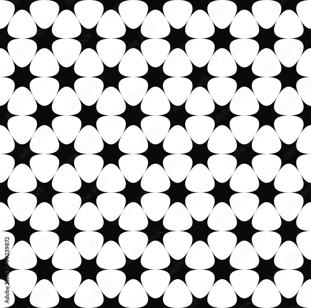 Repeating monochrome star pattern Repeating monochrome star pattern