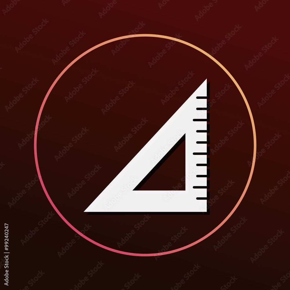 Triangle ruler icon Triangle ruler icon