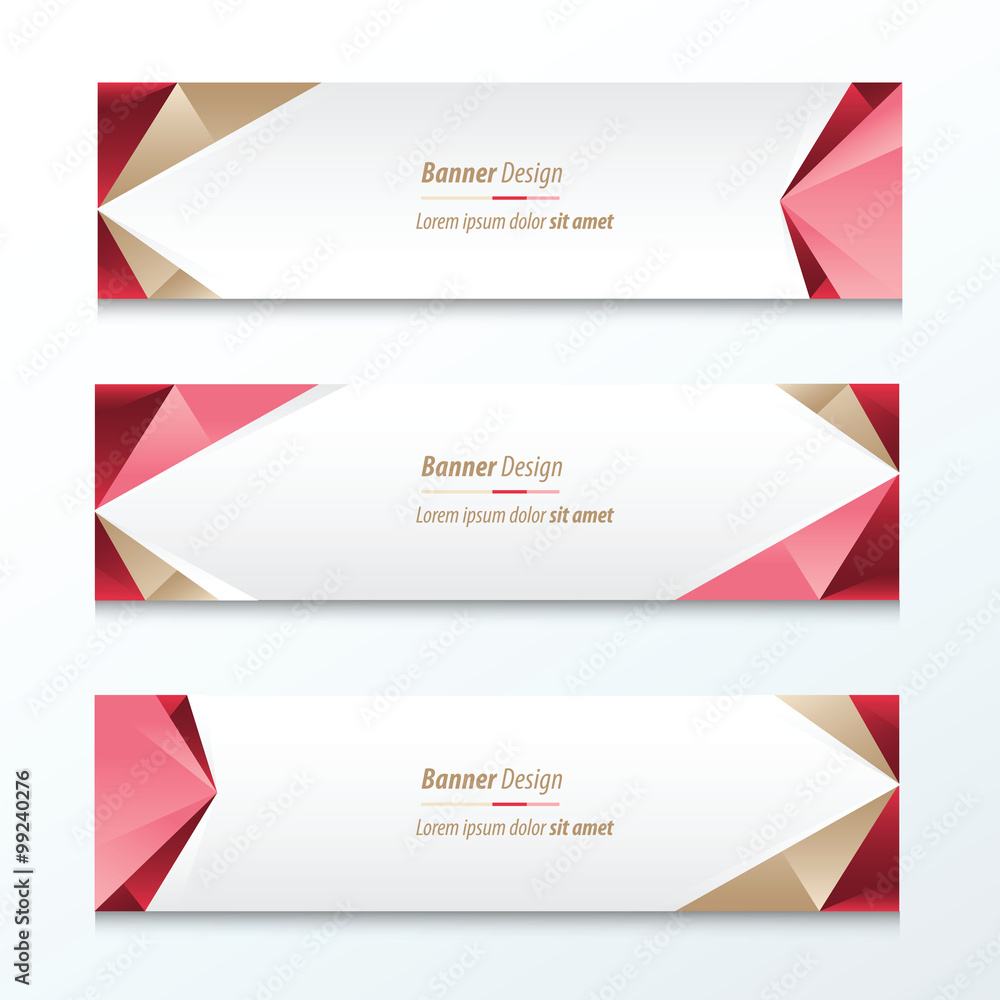 Abstract Triangle Banner Brown, Pink, Red Abstract Triangle Banner Brown, Pink, Red
