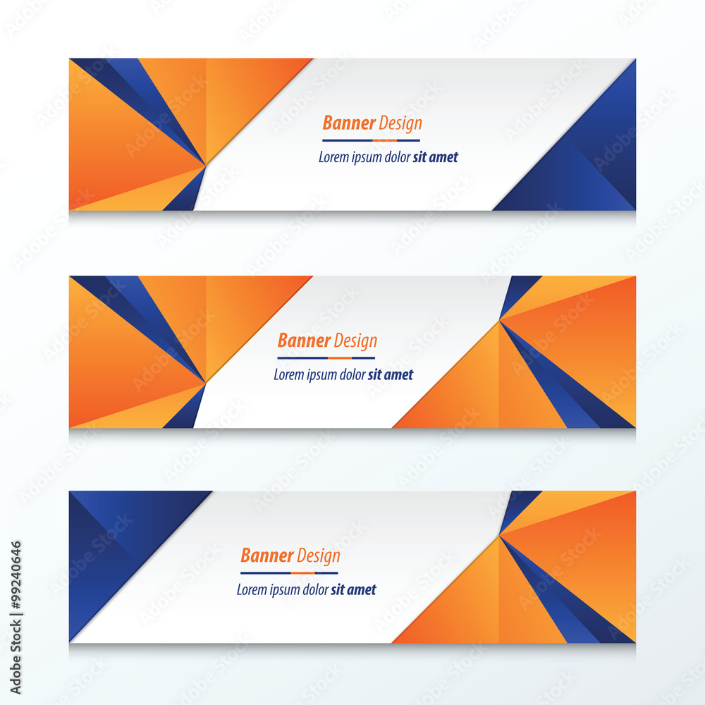Triangle Banner orange and blue