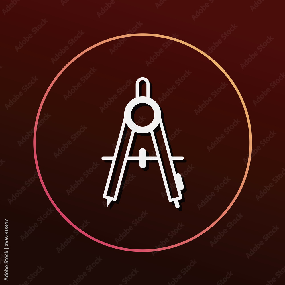 Stationery compasses icon Stationery compasses icon