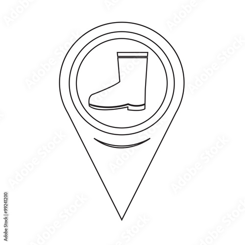Map Pin Pointer Boot icon