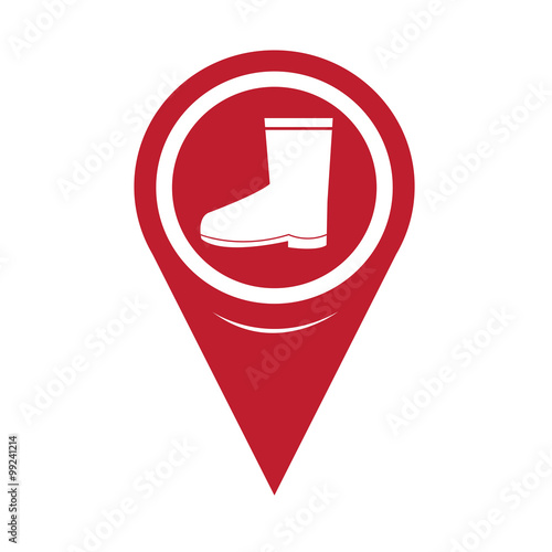 Map Pin Pointer Boot icon