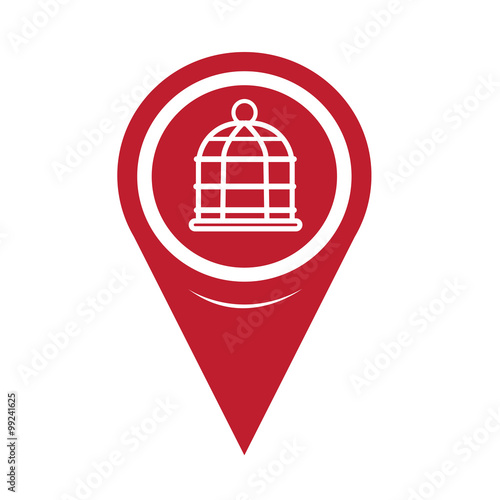 Map Pin Pointer bird cage icon