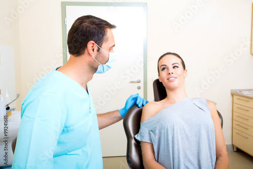 Young woman at the Dentist.