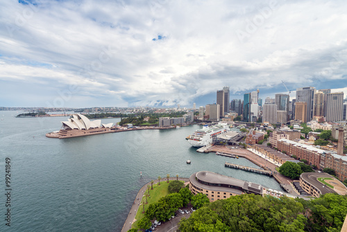 SYDNEY - NOVEMBER 7, 2015: Panoramic city view. Sydney attracts © jovannig
