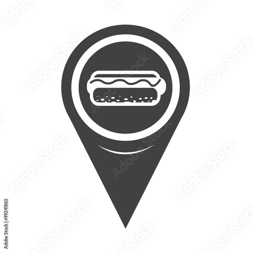 Map Pin Pointer Hot dog Icon