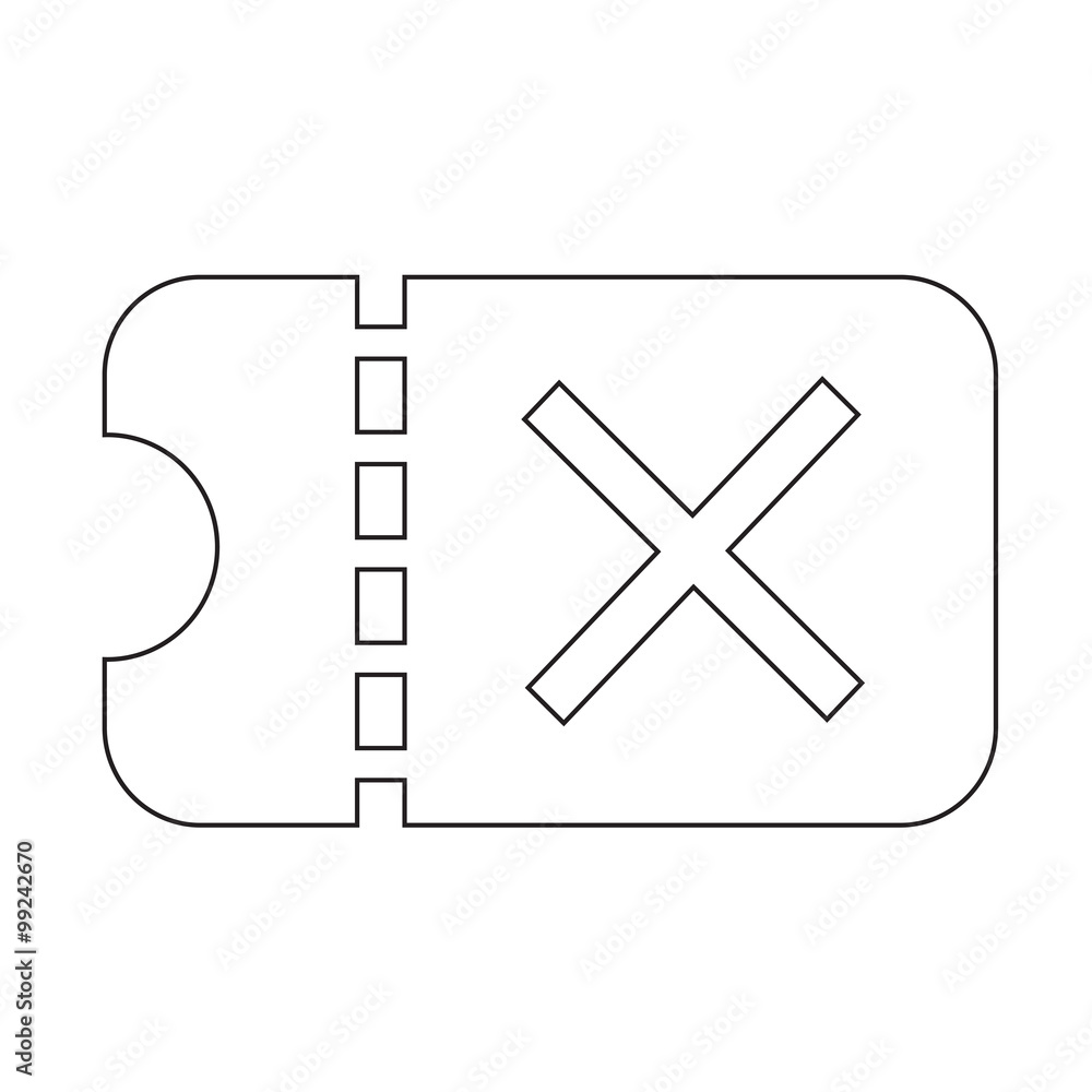 Obraz premium Delete Ticket icon Illustration design
