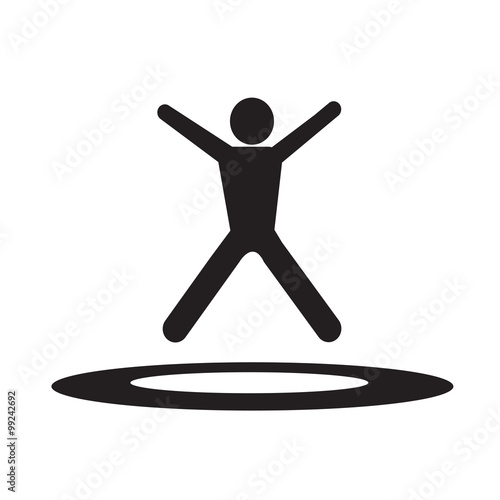 jumping Trampoline icon Illustration design