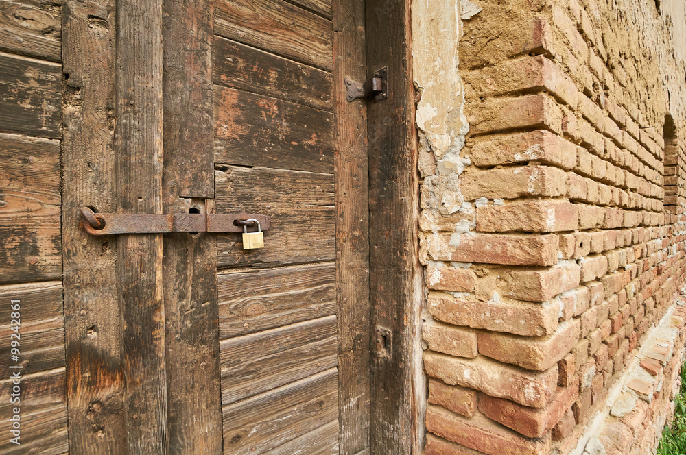 Old wooden door. Old wooden door.