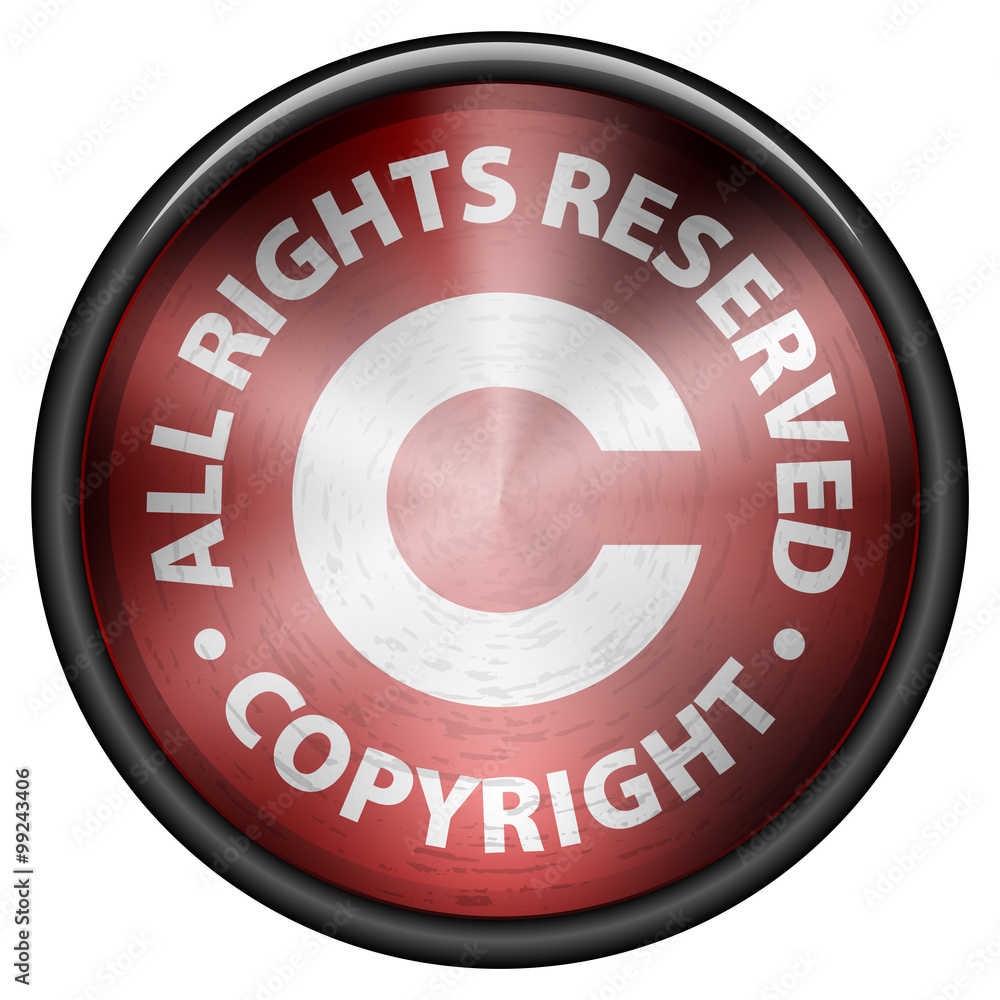 Fototapeta premium Copyright button icon