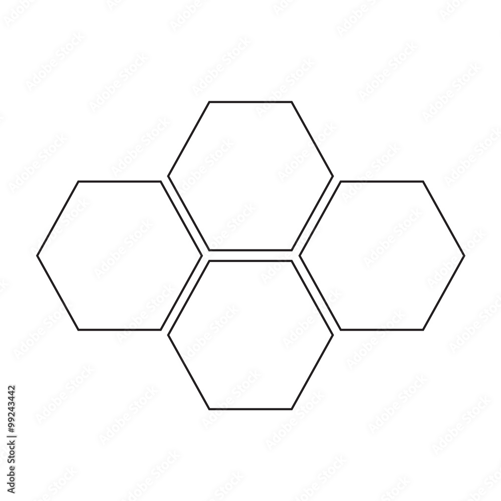 Honey Comb Icon Illustration design Honey Comb Icon Illustration design
