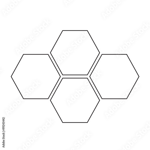 Honey Comb Icon Illustration design