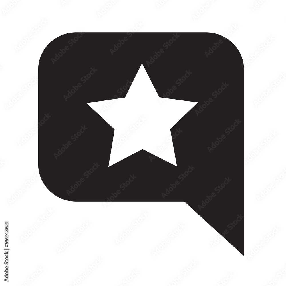 Speech Bubble star icon Illustration symbol design Speech Bubble star icon Illustration symbol design