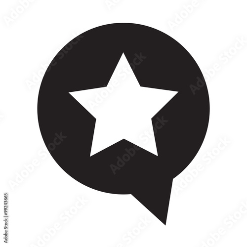 Speech Bubble star icon Illustration symbol design