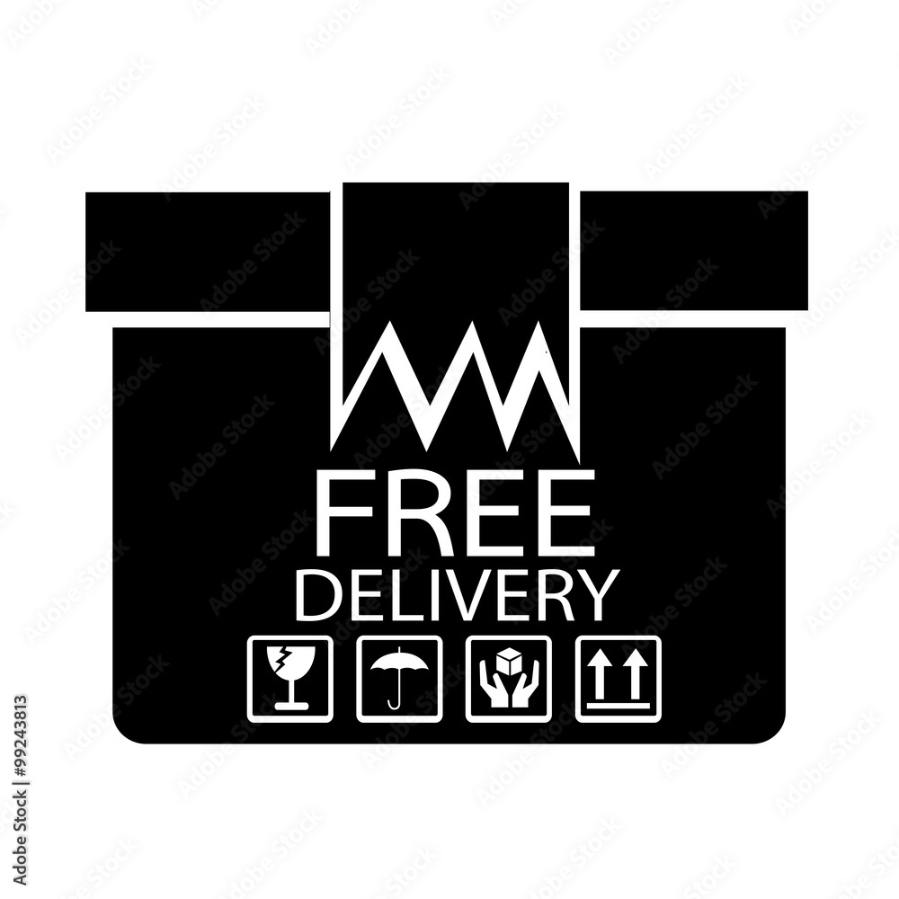 Free delivery Box icon Illustration symbol design Free delivery Box icon Illustration symbol design
