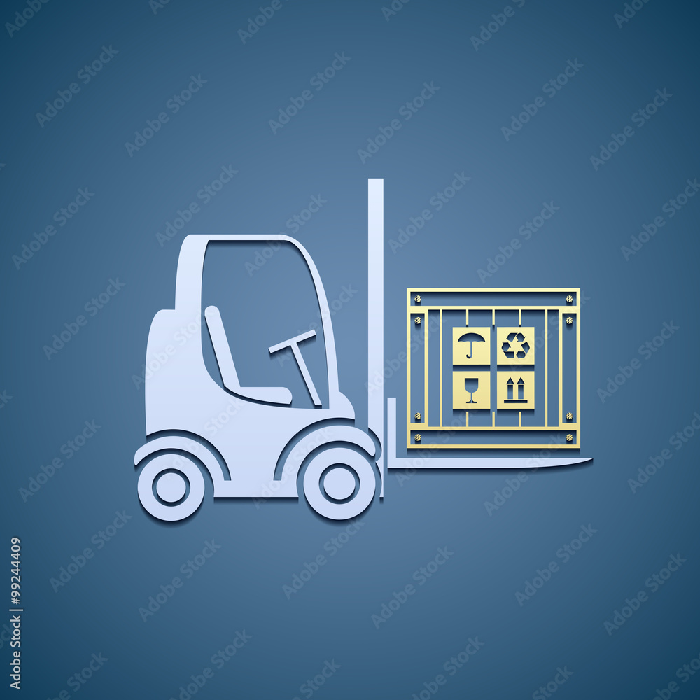 forklifts with cargo box.