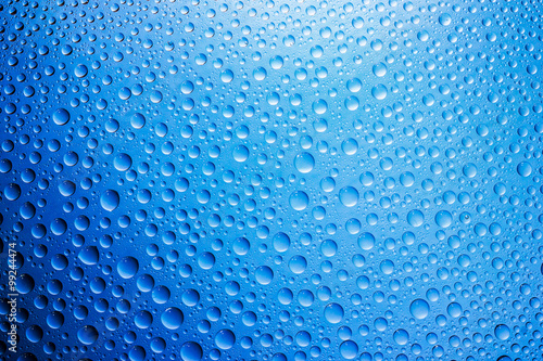 Water drops on glass surface texture.