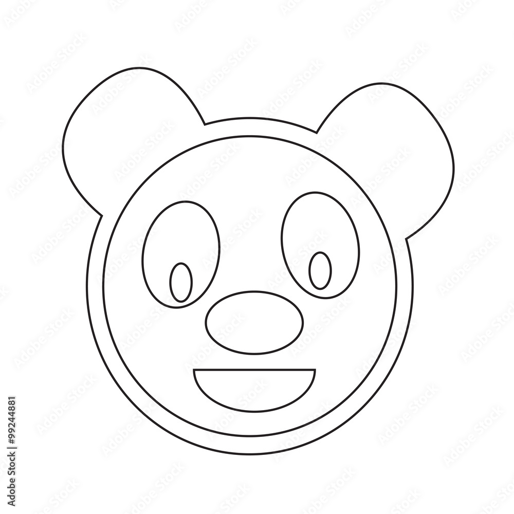 Cute panda emotion Icon Illustration sign design Cute panda emotion Icon Illustration sign design