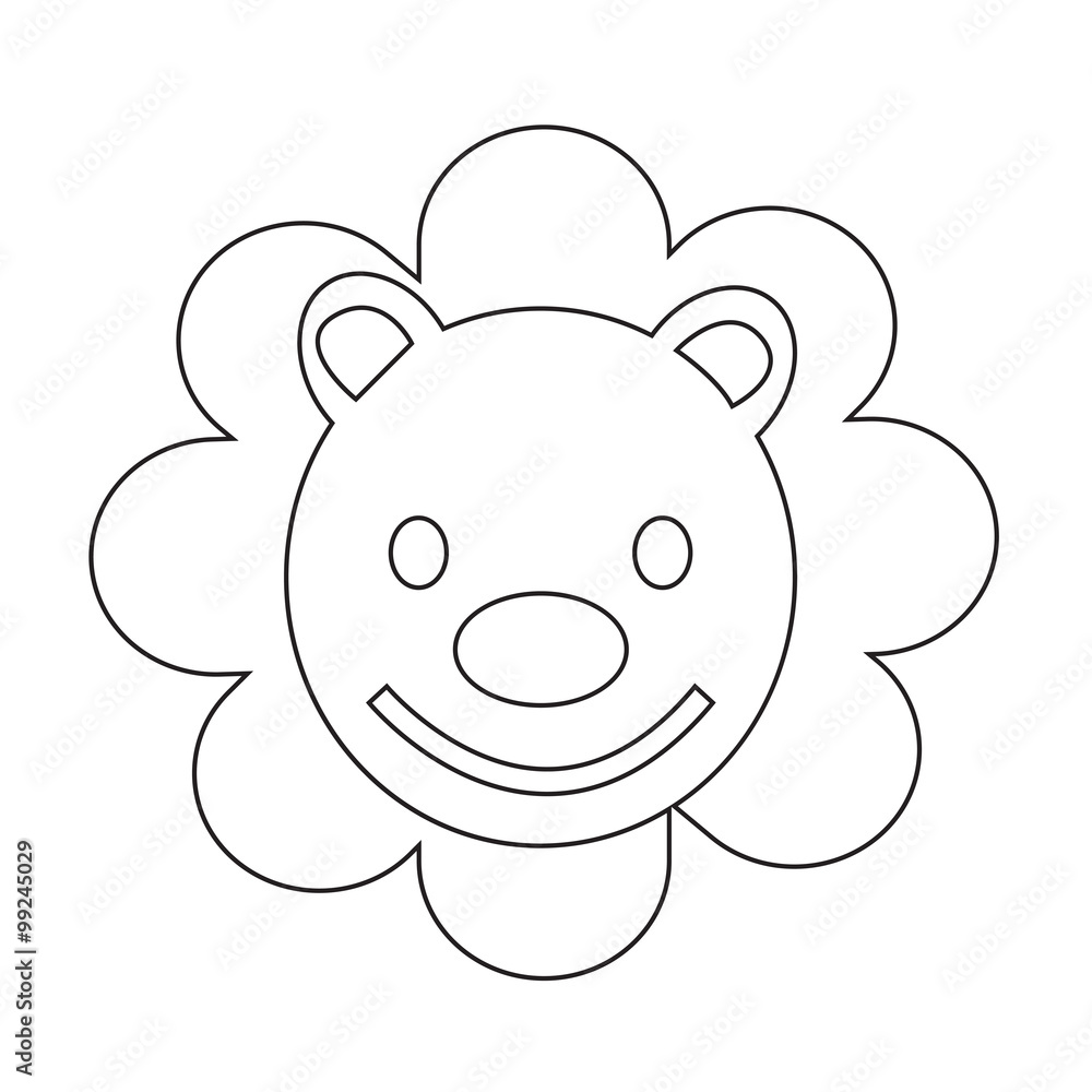Cute Lion emotion Icon Illustration sign design Cute Lion emotion Icon Illustration sign design