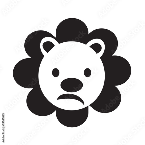 Fototapeta Naklejka Na Ścianę i Meble -  Cute Lion emotion Icon Illustration sign design