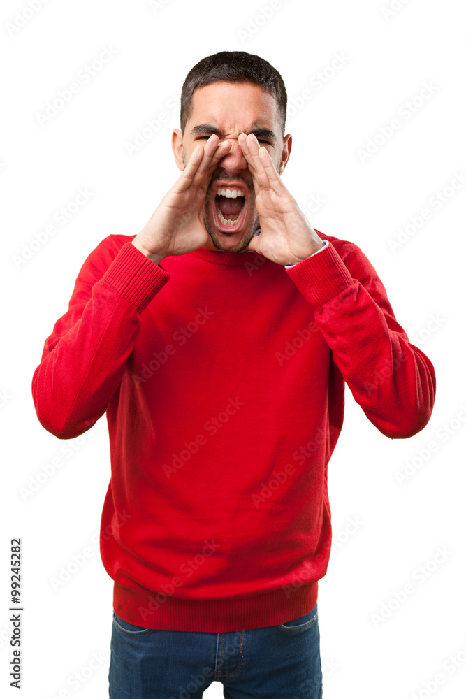 Man shouting Man shouting