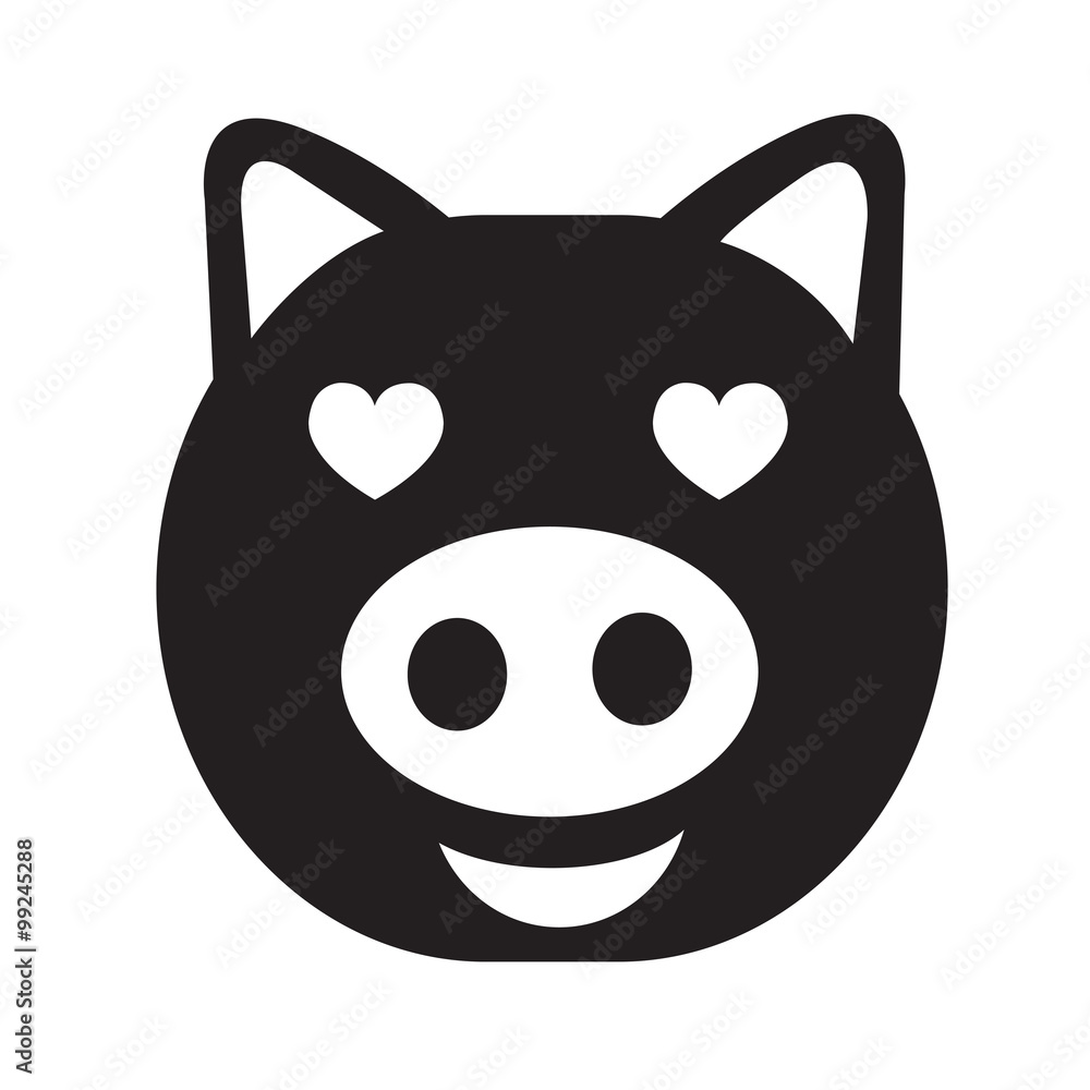 Cute pig emotion Icon Illustration sign design Cute pig emotion Icon Illustration sign design