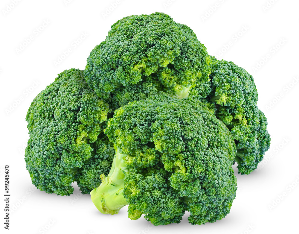 ripe broccoli isolated on white background ripe broccoli isolated on white background