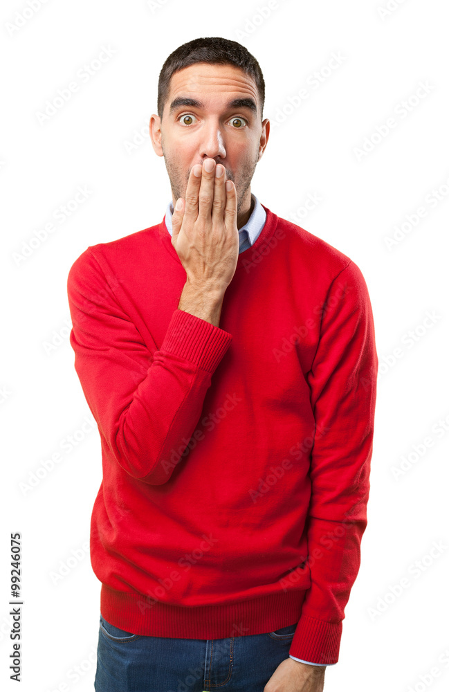 Surprised young man Surprised young man