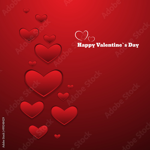 Design Template red eps10 Heart for Valentines Day Background