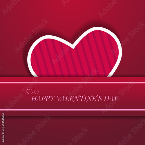 Heart  Valentines day card vector background eps 10