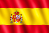Flag of Spain waving in the wind