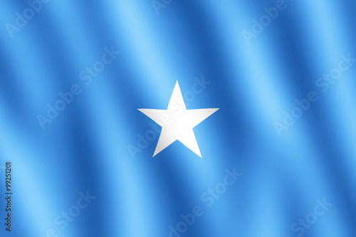 Canvas Print Flag of Somalia waving in the wind