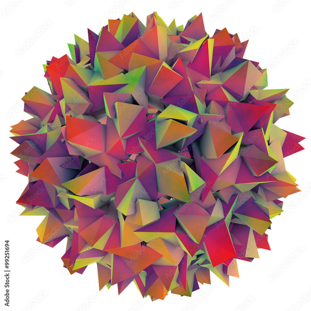 Low-polygonal model of virus. Hepatitis B virus isolated on white ...
